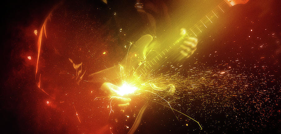 Art - Rocking the Guitar Digital Art by Matthias Zegveld