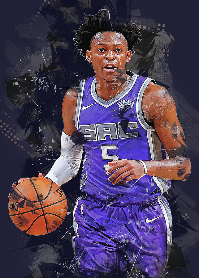 Art Sacramento Kings Player Deaaron Fox Deaaronfox Deaaron Fox De'aaron ...