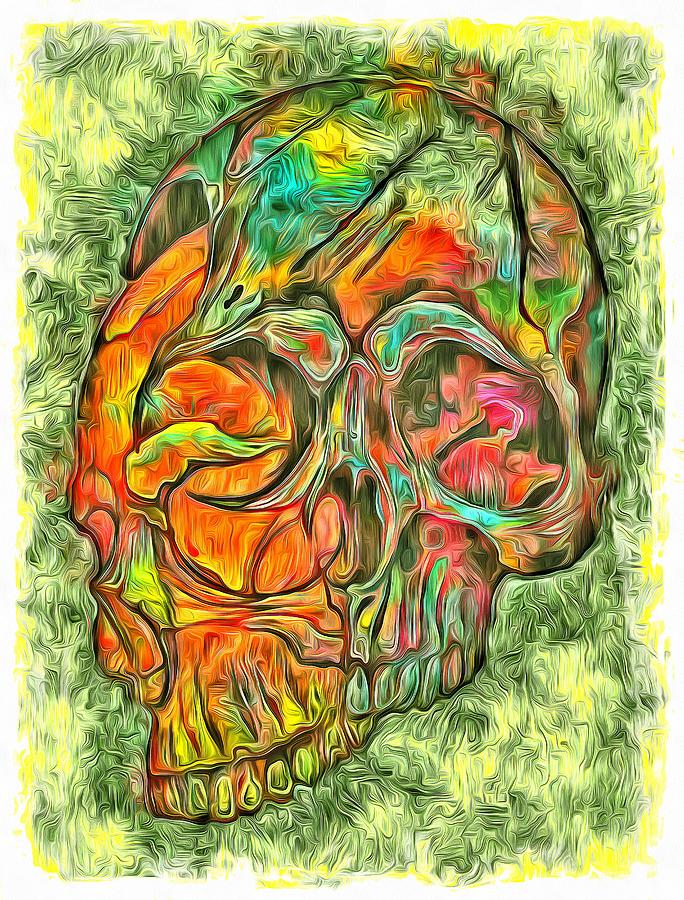 Art Skull 7 Digital Art by John Shepherd - Pixels
