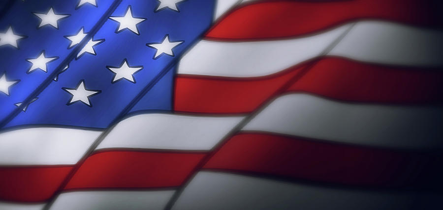 Art -- The American Flag Digital Art by Matthias Zegveld