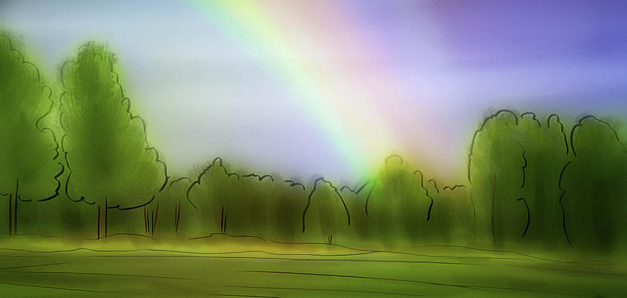 Art - The Rainbow Digital Art by Matthias Zegveld