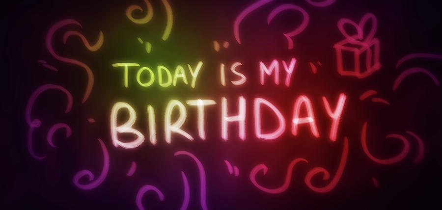 Birthdays Digital Art - Art - Today Is My Birthday by Matthias Zegveld