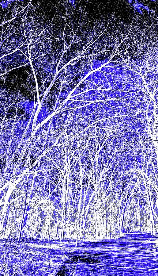 Art Trail of Blue Violet Digital Art by Jeremy Lyman