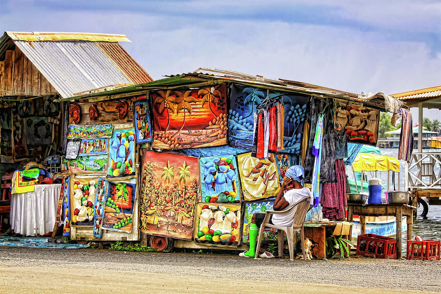 Art vendor in Bocas del Toro, Panama Photograph by Tatiana Travelways
