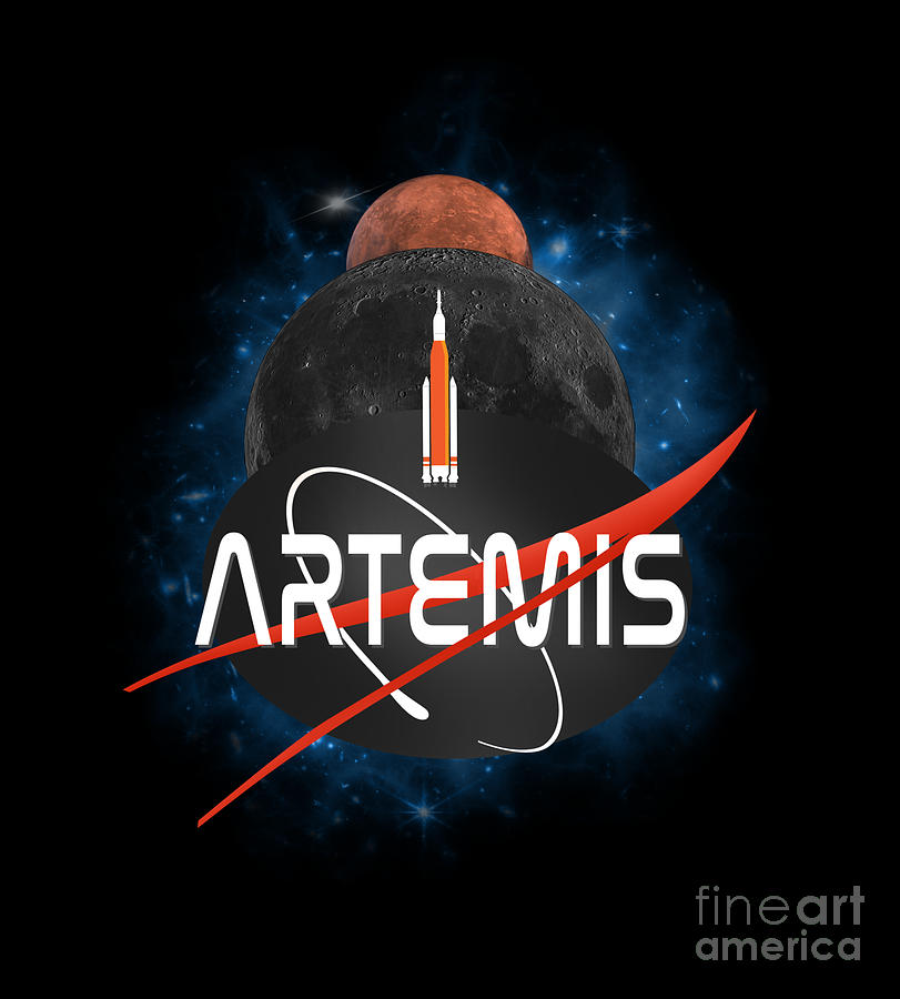 Artemis 1 nasa logo design Digital Art by Steven Richards - Fine Art ...