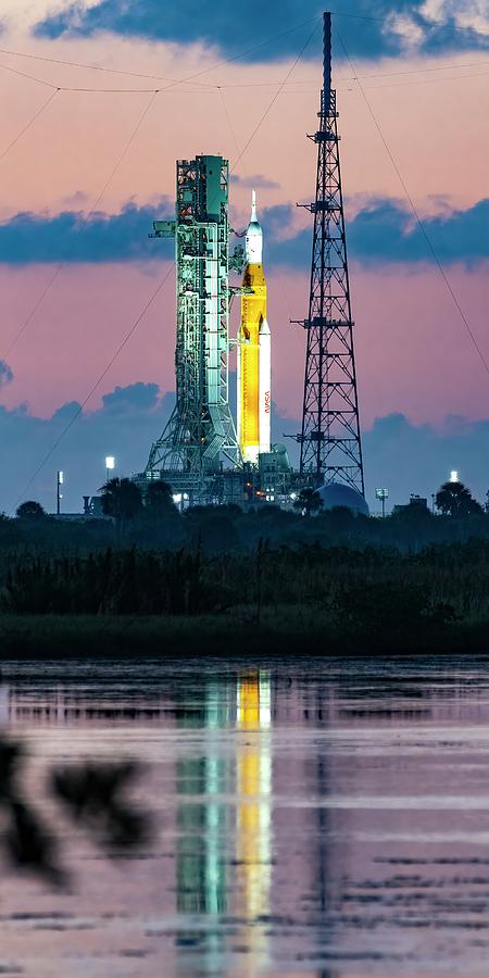 Artemis Rocket and Reflection Photograph by Bradford Martin