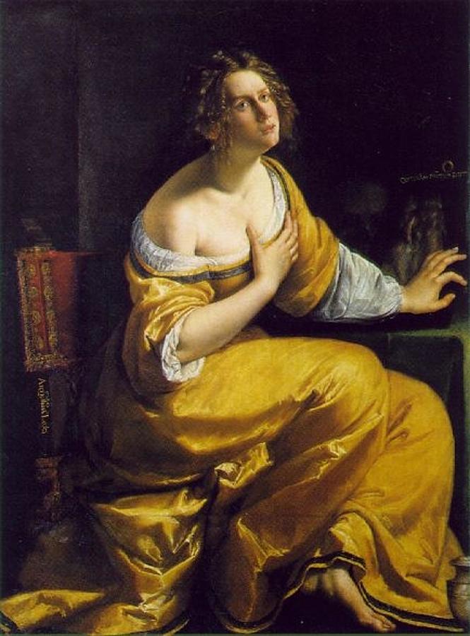 Artemisia Gentileschi The Penitent Mary Magdalen Painting By Les Classics Pixels