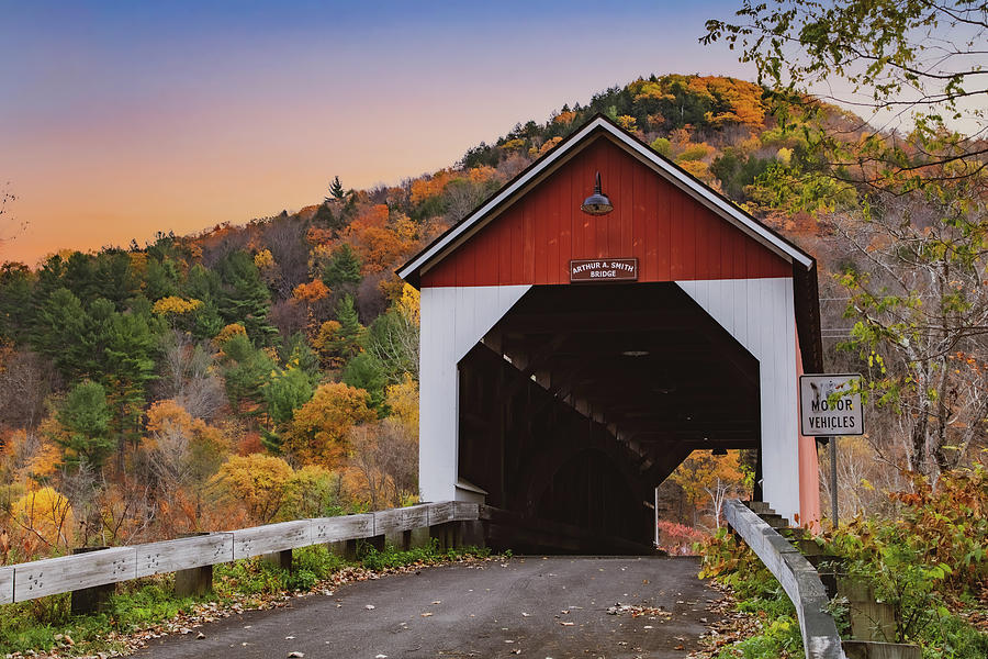 Arthur A. Smith covered bridge Photograph by Jeff Folger - Fine Art America