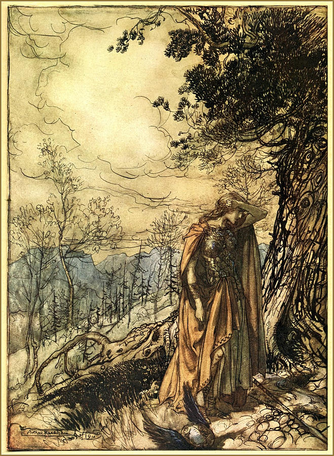 Arthur Rackham WAGNERS RING CYCLE The Valkyrie 1910 7 Painting By ...