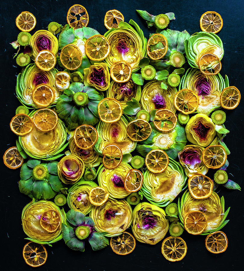 Artichokes and Lemons Photograph by Sarah Phillips