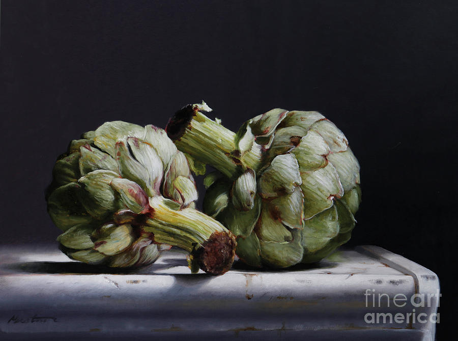 Vegetable Painting - Artichokes by Lawrence Preston