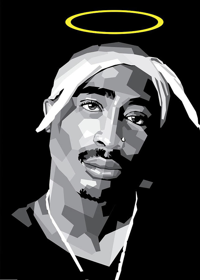 Artis Rapper TUPAC SHAKUR RIP Tupac Shakur Digital Art by Saini Nagy