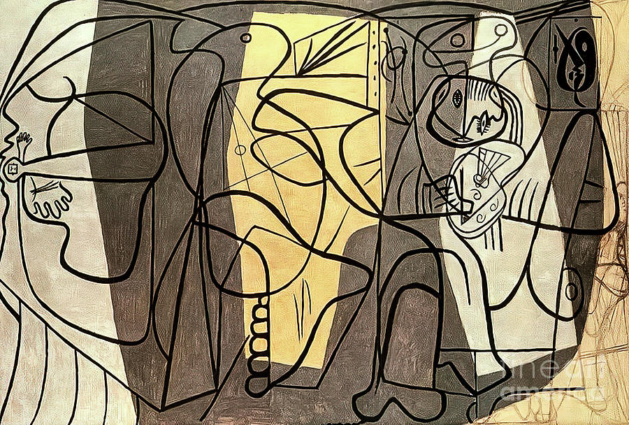 Artist and His Model by Pablo Picasso 1926 Painting by Pablo Picasso