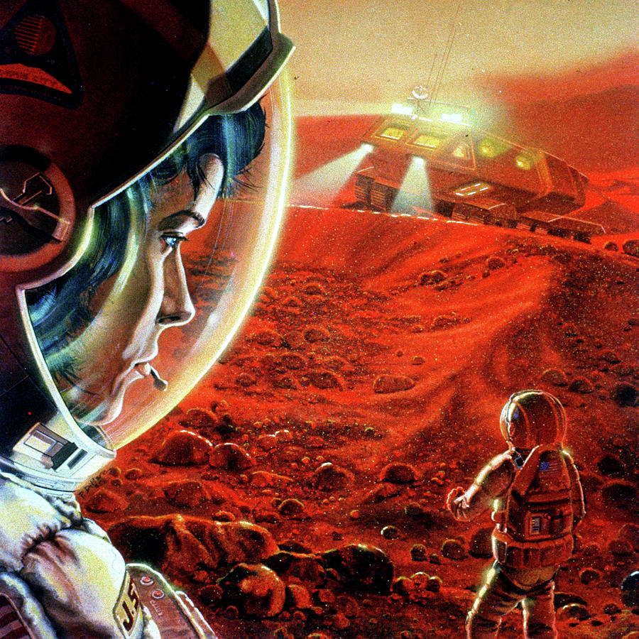 Artist Concept Depicts Astronauts Walking on Mars Mixed Media by Nasa ...