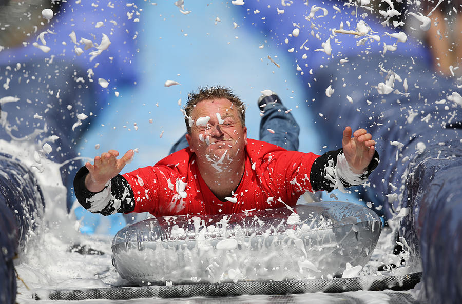 Artist Luke Jerram Creates A 90 Meter Waterslide In Bristol City Center Photograph by Matt Cardy Artist Luke Jerram Creates A 90 Meter Waterslide In Bristol City Center Photograph by Matt Cardy