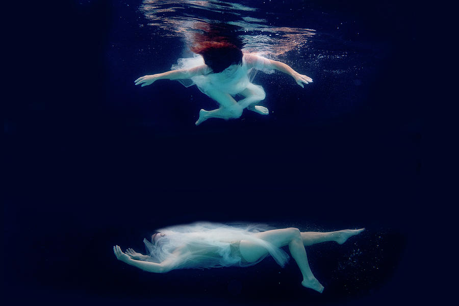 Artist magically composite floating with her flute 34 Photograph by Dan Friend