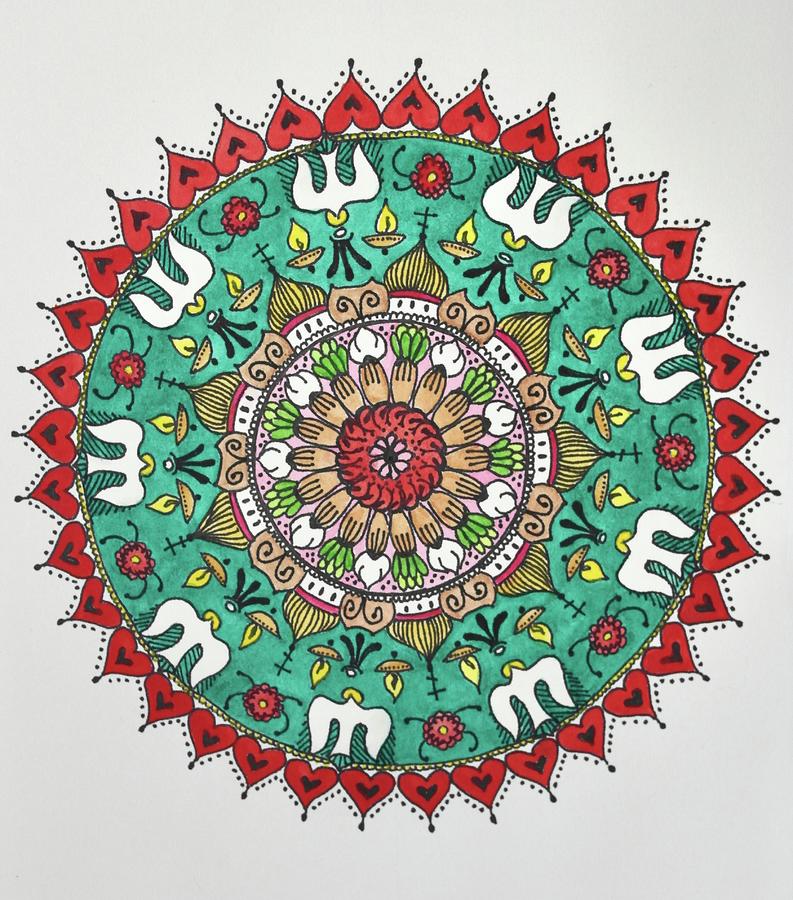 Artist Mandala Painting by Michele Myers