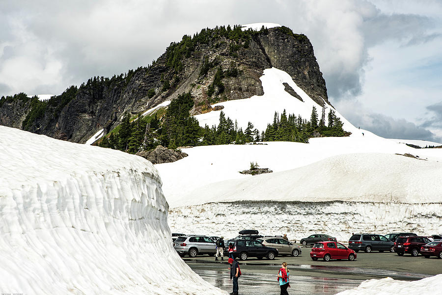 Artist Point Snow in Summer Photograph by Tom Cochran