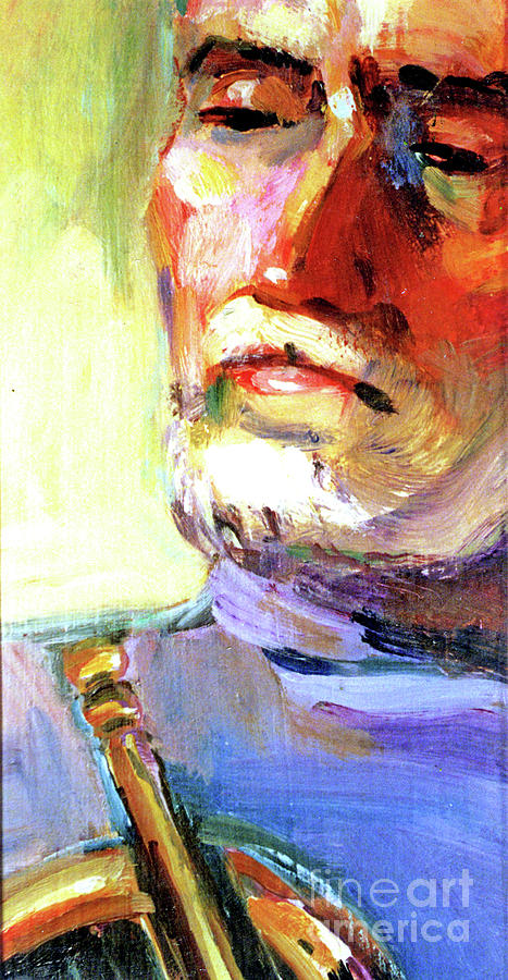 Portrait Painting - Artist With Paintbrush and Palette by Stan Esson