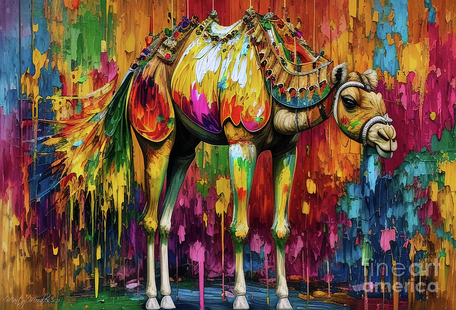 Artistic Camel V1 Mixed Media by Martys Royal Art