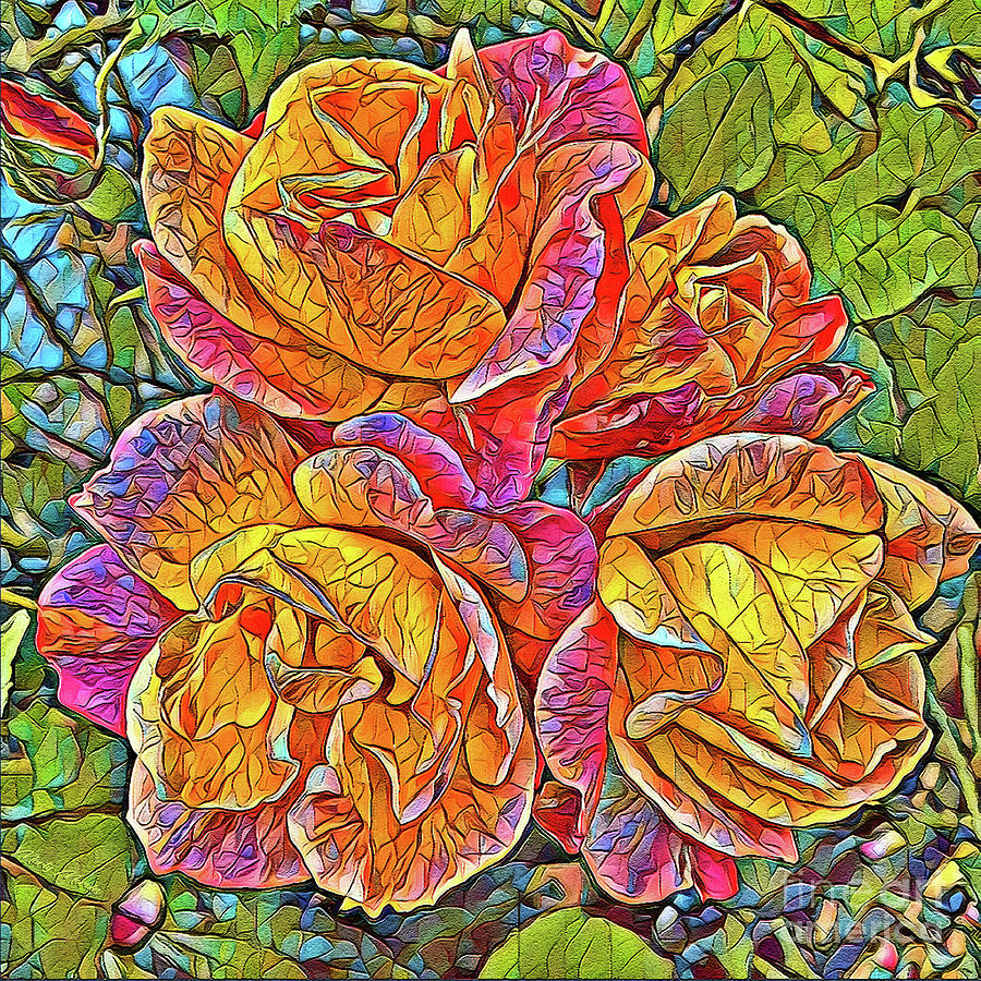 Artistic Flowers V14 Digital Art by Marty's Royal Art - Pixels