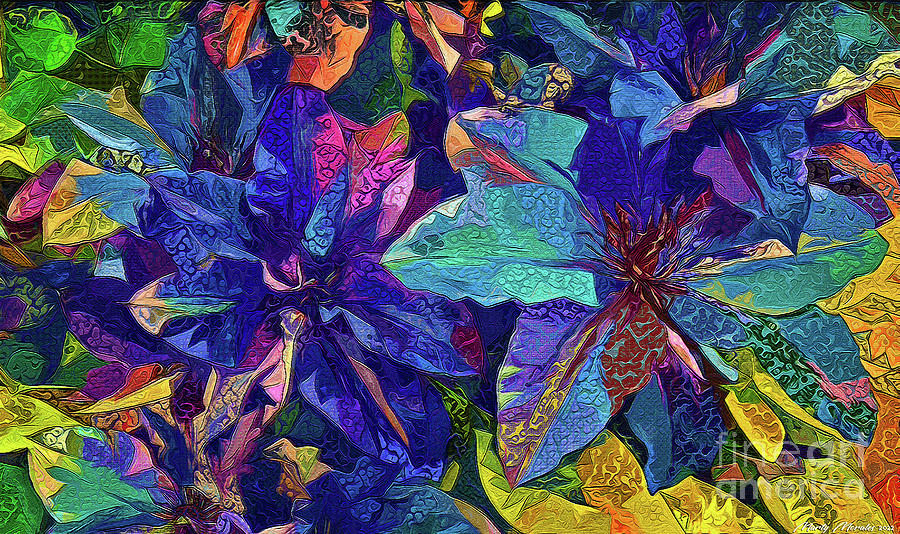 Orchid Mixed Media - Artistic Flowers V22 by Martys Royal Art