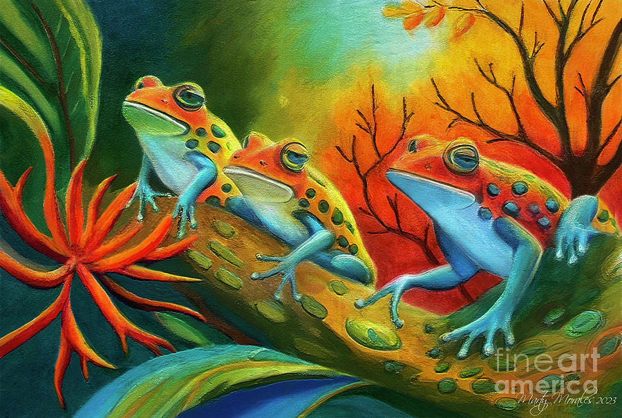 Artistic Frogs V1 Pastel by Martys Royal Art