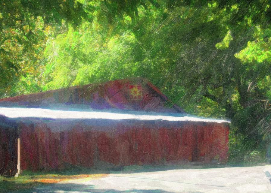 Artistic Long Red Barn Photograph