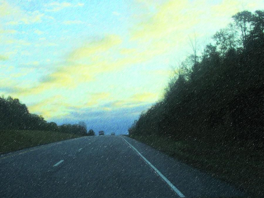 Artistic Roadway Dawn Breaking Photograph