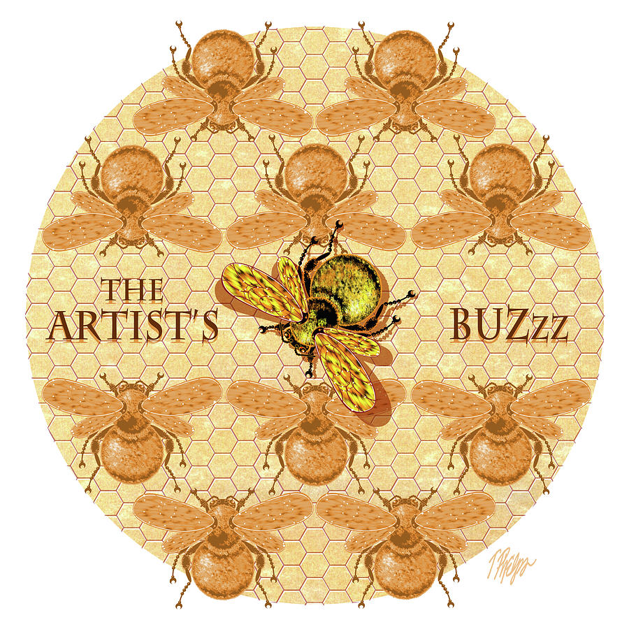 Artists Buzz Bumblebee Honeycomb Digital Art by Tim Phelps