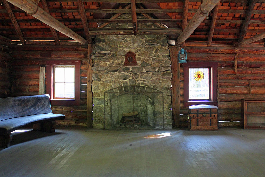 Artists Cabin Fireplace Photograph by Eric Forster