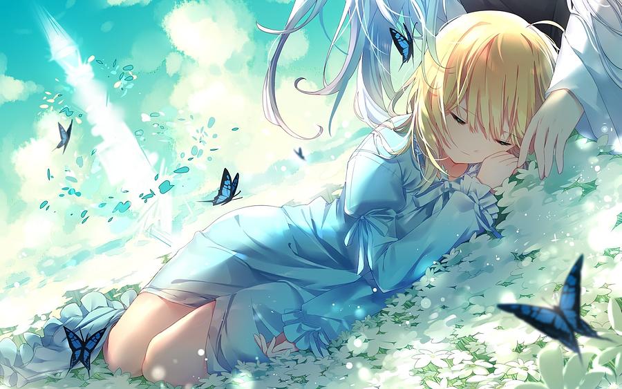 Artoria Pendragon butterflies Fate Grand Order manga Saber TYPE-MOON ...