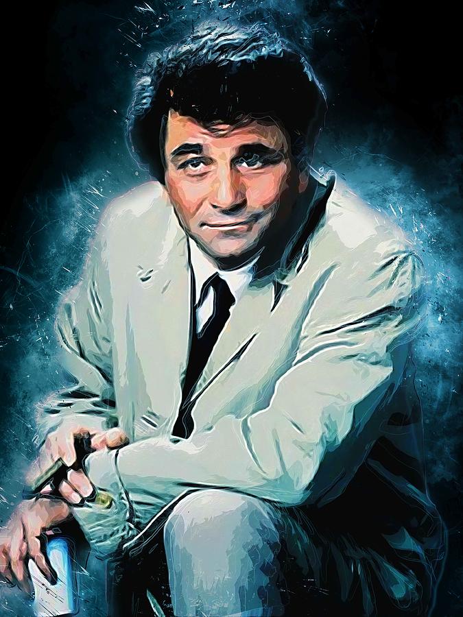 Artwork Peter Falk Acrylic Painting Digital Art by Cruickshank Dante