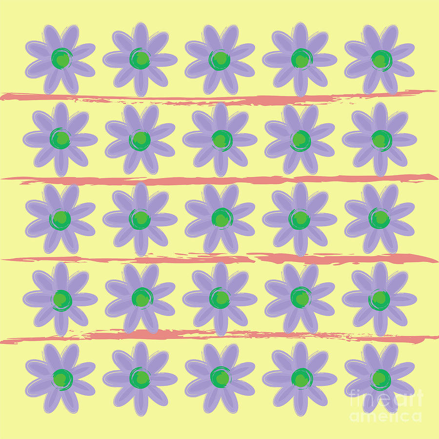 Purple flowers 1 Digital Art by Vanessa D -