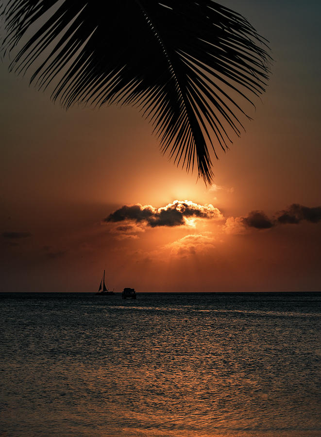 Aruba-Caribbean Sunset Photograph by Judy Wolinsky