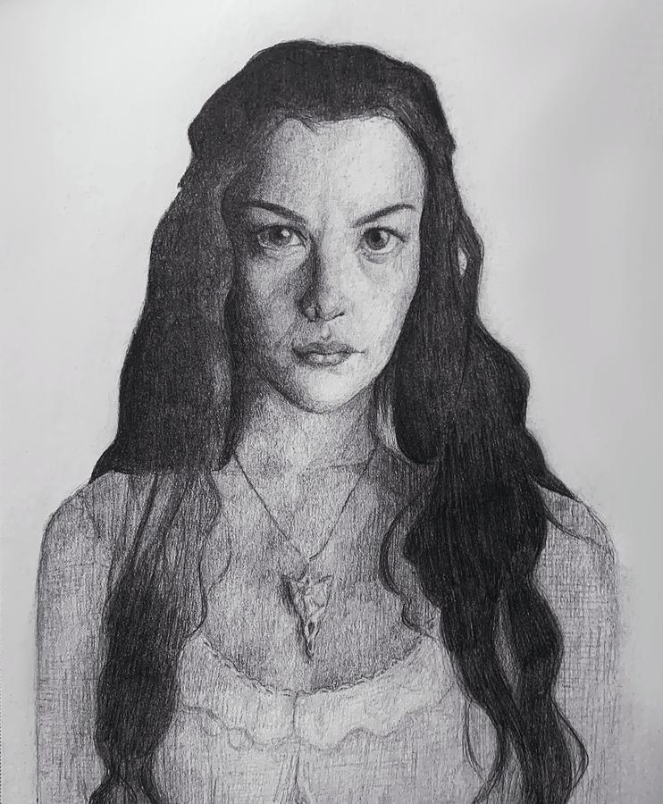 Arwen Undomiel Portrait Drawing by Ivy Ligon - Fine Art America