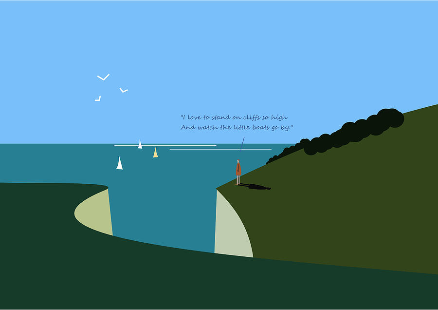 As boats go by. Digital Art by Fatline Graphic Art