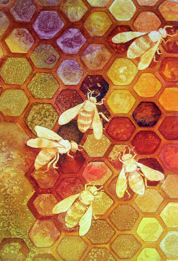 As Go The Bees Study Painting by Helen Klebesadel
