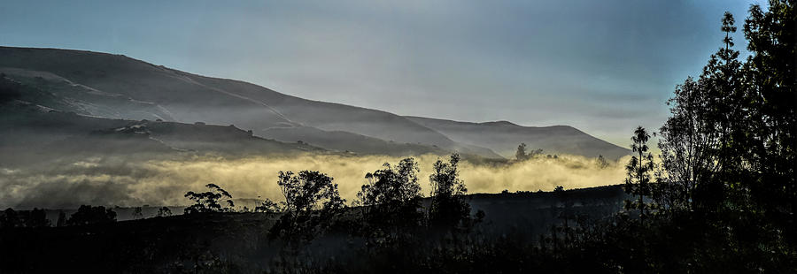 As The Fog Rolls In Panorama Photograph