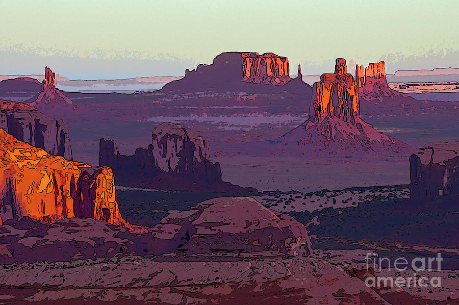 As the Sun Rises over Monument Valley 4 Photograph by Bob Phillips