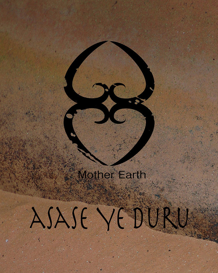 Asase Ye Duru Adinkra Symbol  Digital Art by Kandy Hurley