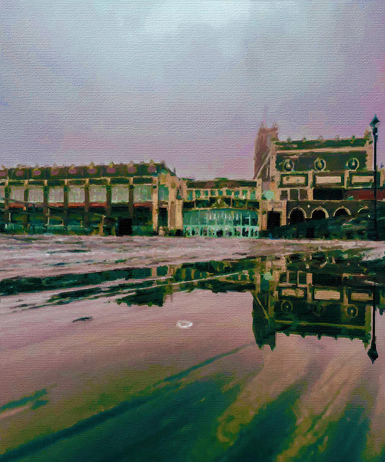 Asbury Park Beach Painting of Photo By Max Oster Painting by Tony Rubino