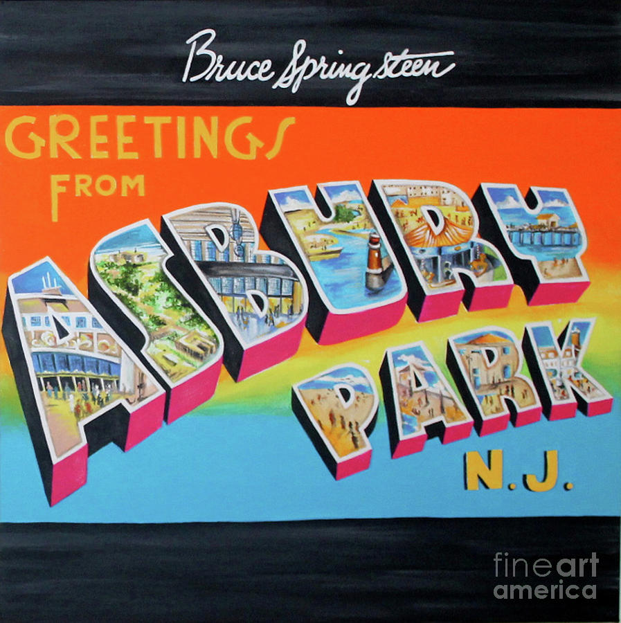 Bruce Springsteen Painting - Asbury Park Bruce Springsteen by Amy Belonio