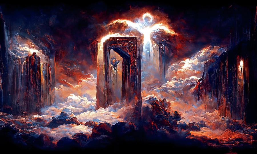 Ascending to the Gates of Heaven, 01 Painting by AM FineArtPrints