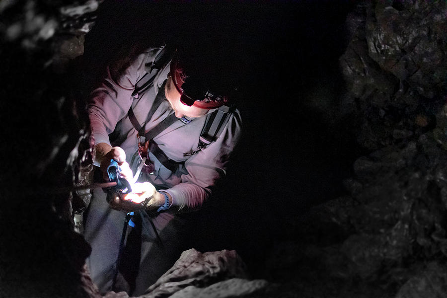 Ascending Vertical Alpine Cave Photograph by Nathan Lofland