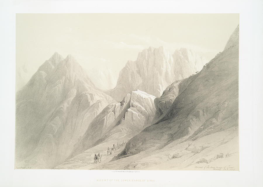 Ascent of the Lower Range of Sinai ca 1842 - 1849 by William Brockedon Painting by Artistic Rifki