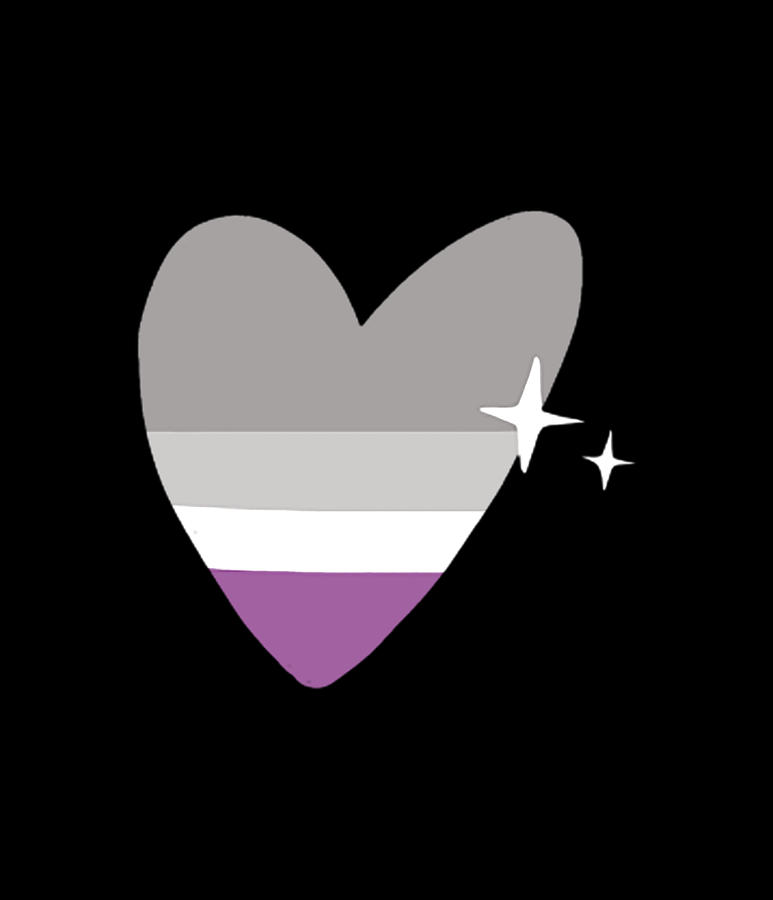 Asexual Heart Lgbtqia Ace Pride Flag Love Illustration Digital Art By ...