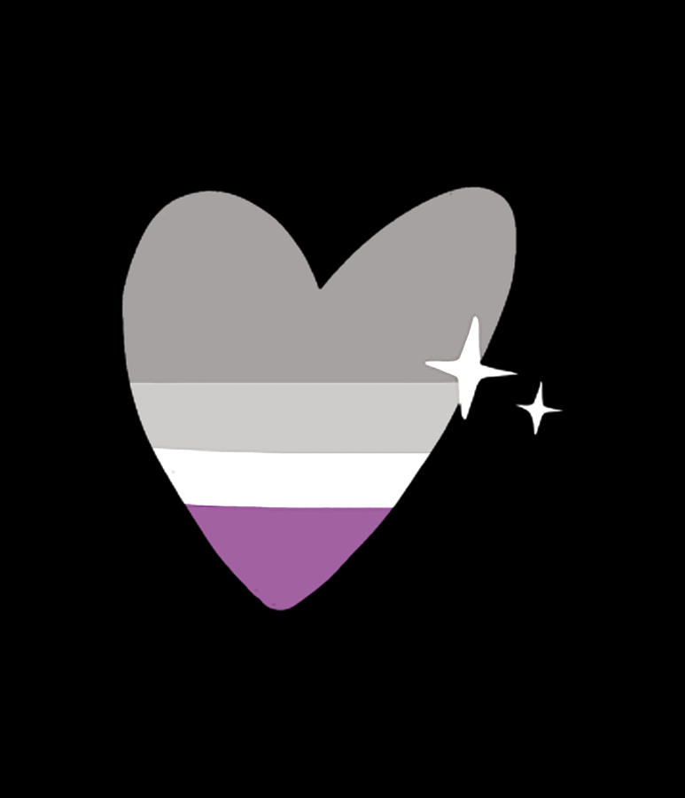 Asexual Heart Lgbtqia Ace Pride Flag Love Illustration Digital Art By 