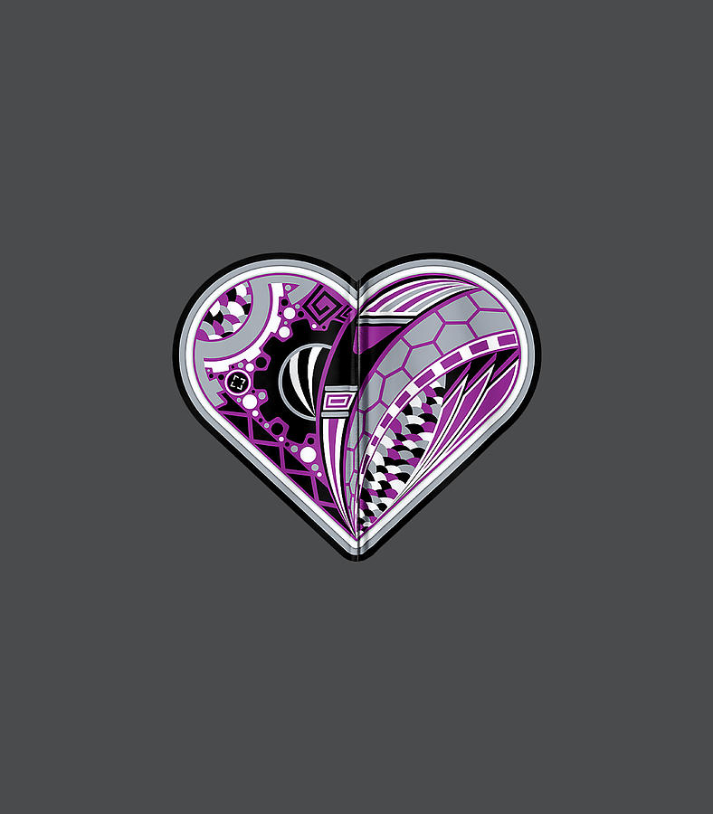 Asexual Pride Ace Heart Steampunk LGBT LGBTQIA Humans Digital Art by ...