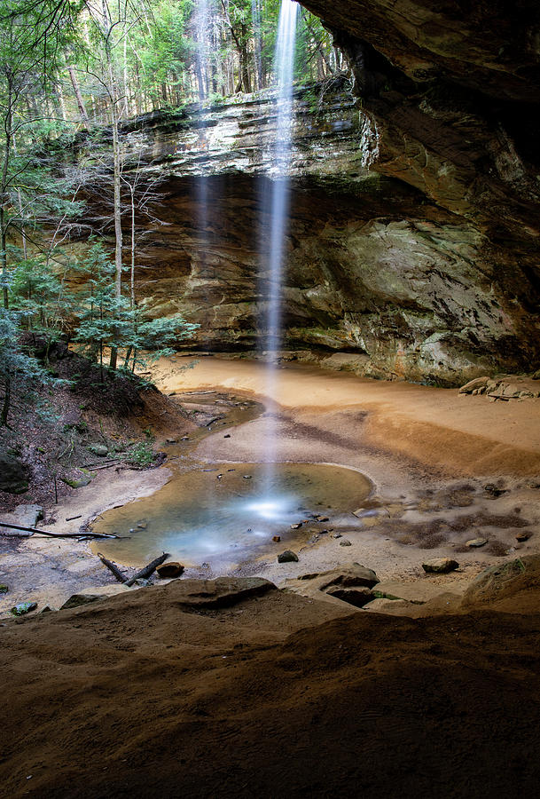 Ash Cave Waterfall Long Exposure Photograph by Dan Sproul